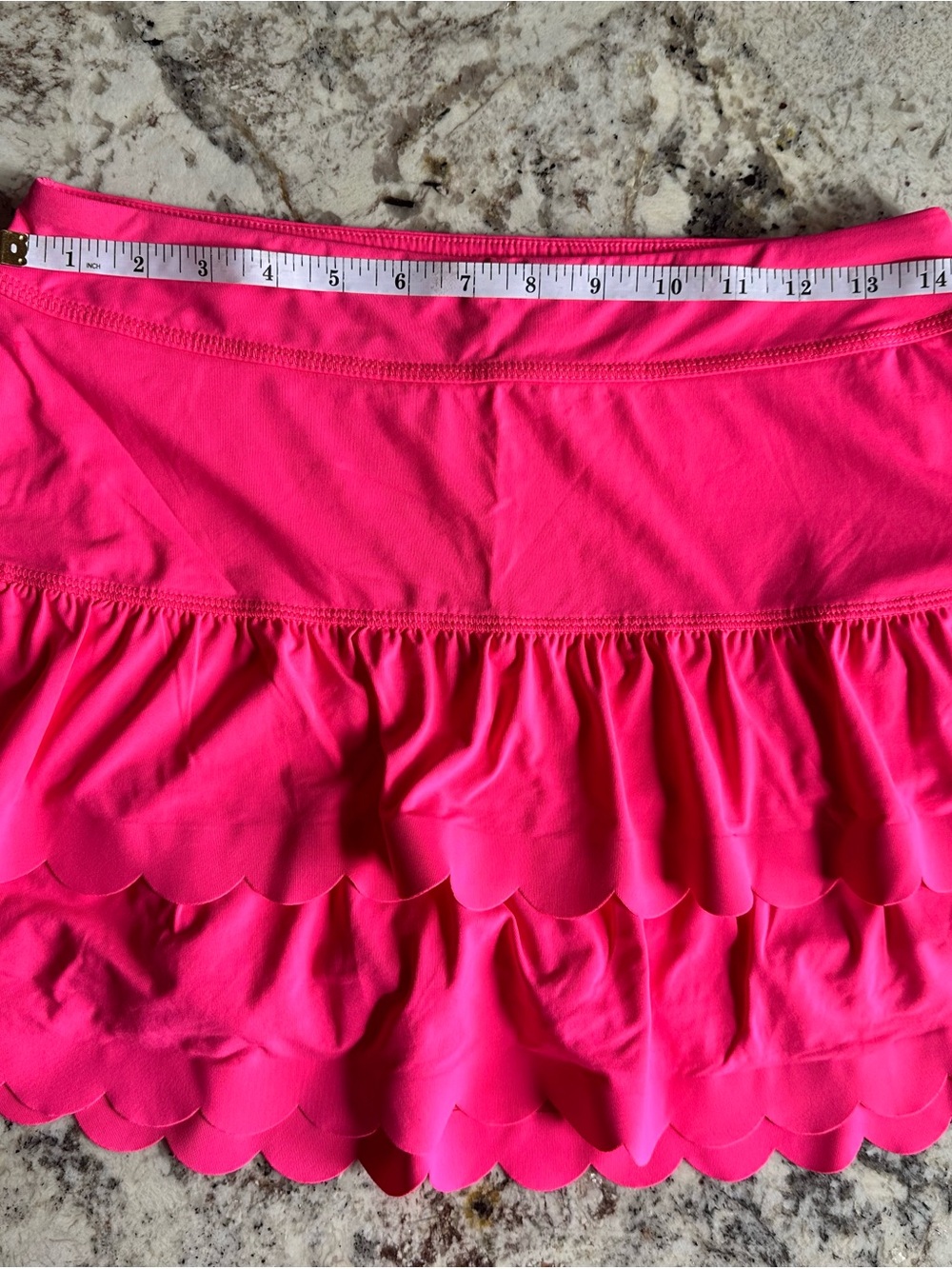 Lilly Pulitzer Bright Hot Pink Ruffled Mini Skirt - Picture 8 of 10